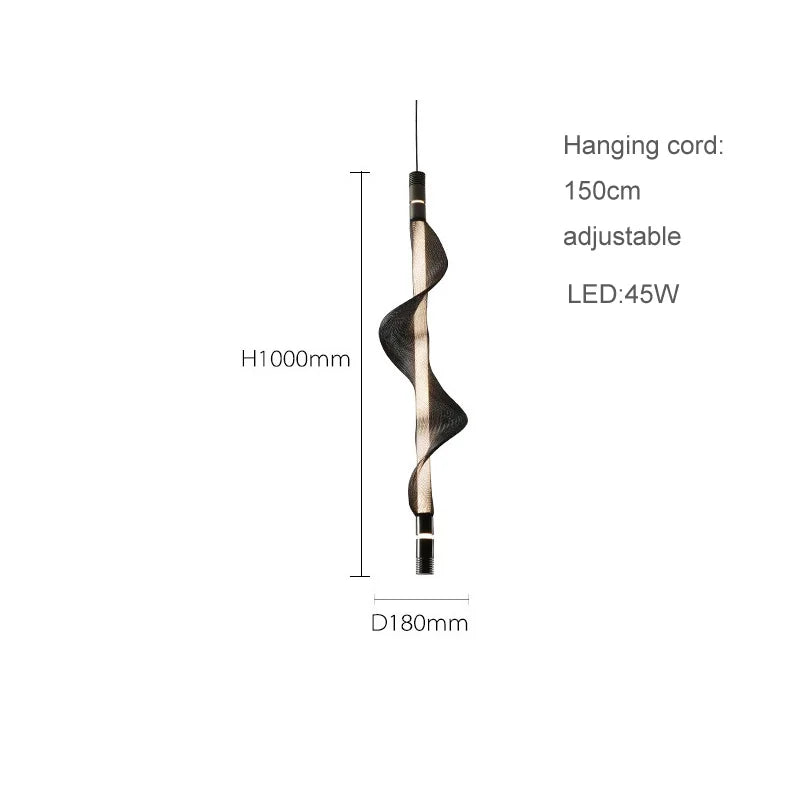 lustre design led postmoderne en acrylique tendance 2024 éclairage suspendu