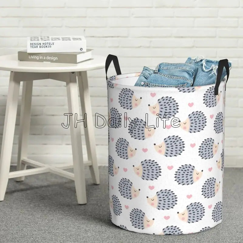 panier à linge hérisson mignon pliable et étanche pour rangement