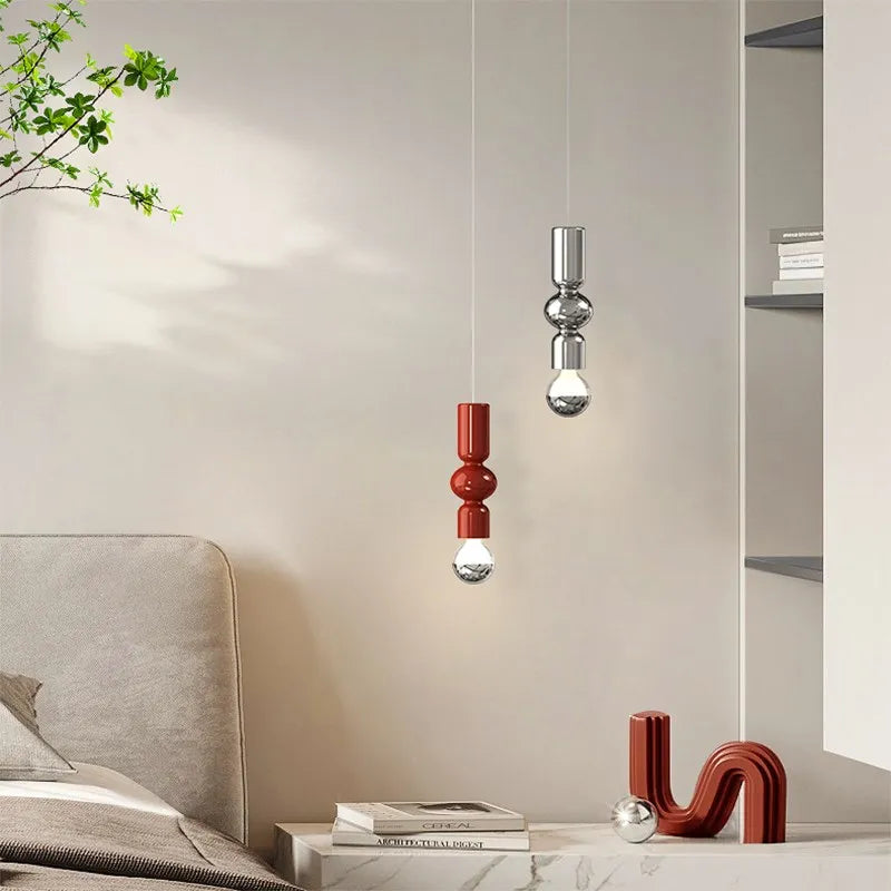 lampes suspendues nordiques en fer chenille minimaliste led décoratives