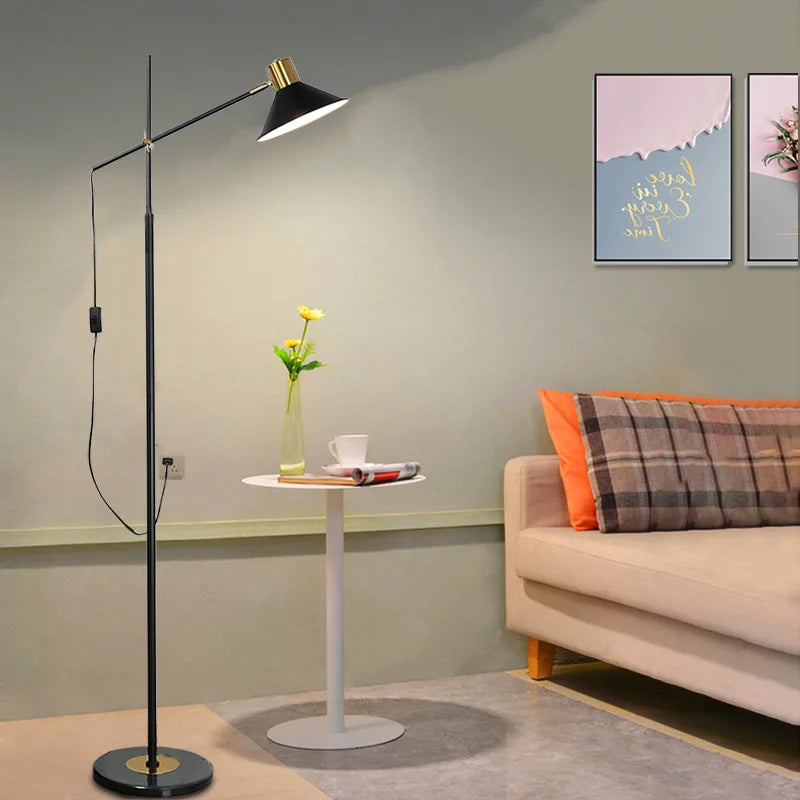 lampadaire nordique moderne minimaliste avec lumière led créatif