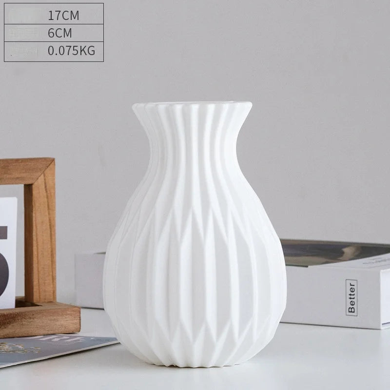 vase moderne en plastique pour décoration florale nordique