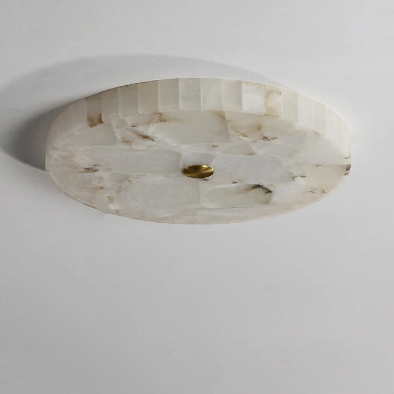 plafonnier led circulaire en marbre texture naturelle style européen