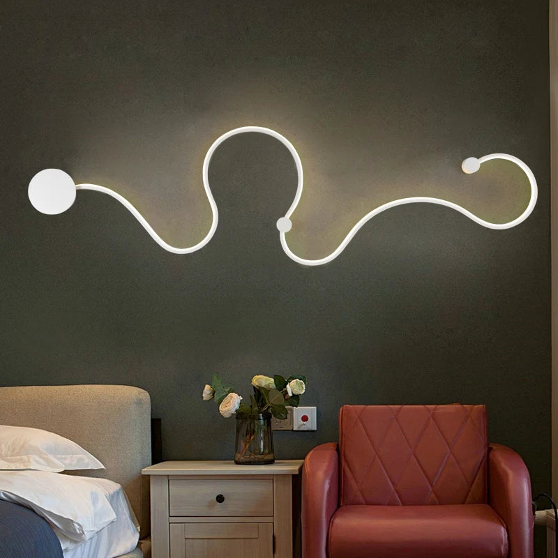 applique murale moderne en aluminium minimaliste design éclairage intérieur