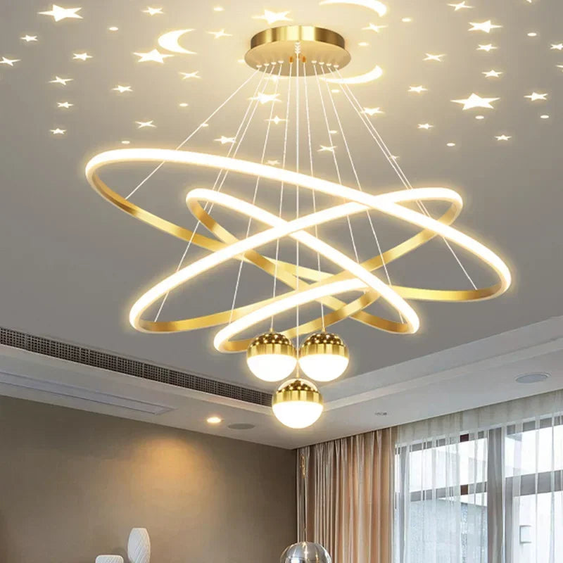 lustre led moderne ciel étoilé pour décoration intérieure