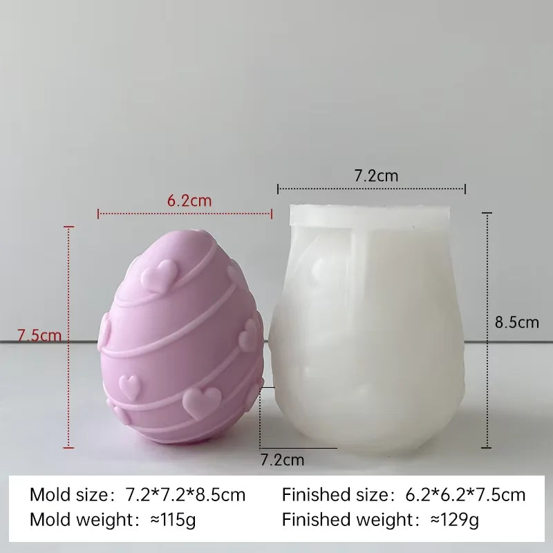 moule en silicone pour bougies œufs de pâques fait maison