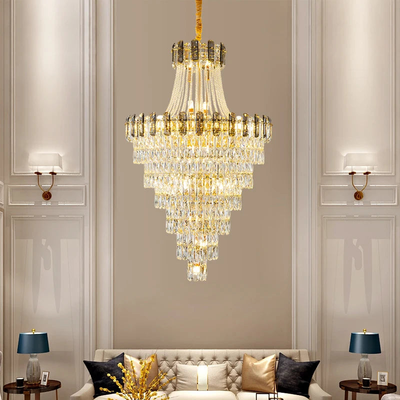 lustre en cristal design contemporain pour intérieur élégant