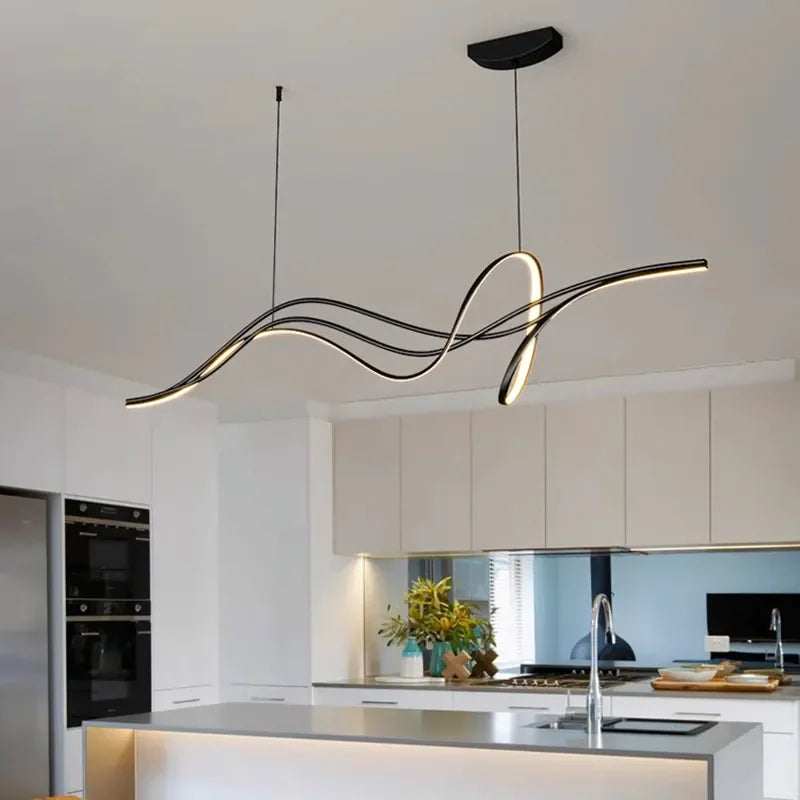 lustre led moderne à intensité variable pour éclairage intérieur