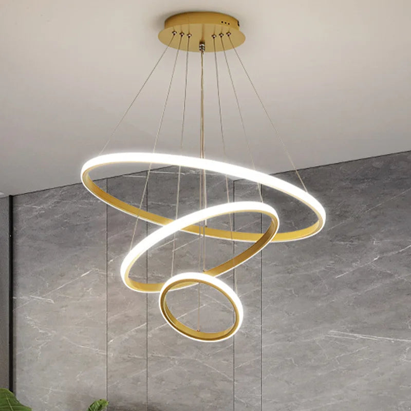 lustre moderne design cercle suspendu pour intérieur élégant