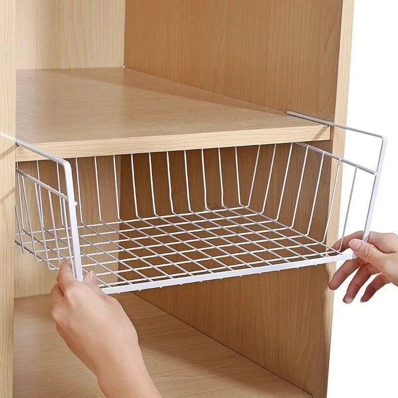 panier de rangement suspendu en métal pour espace de travail et rangement