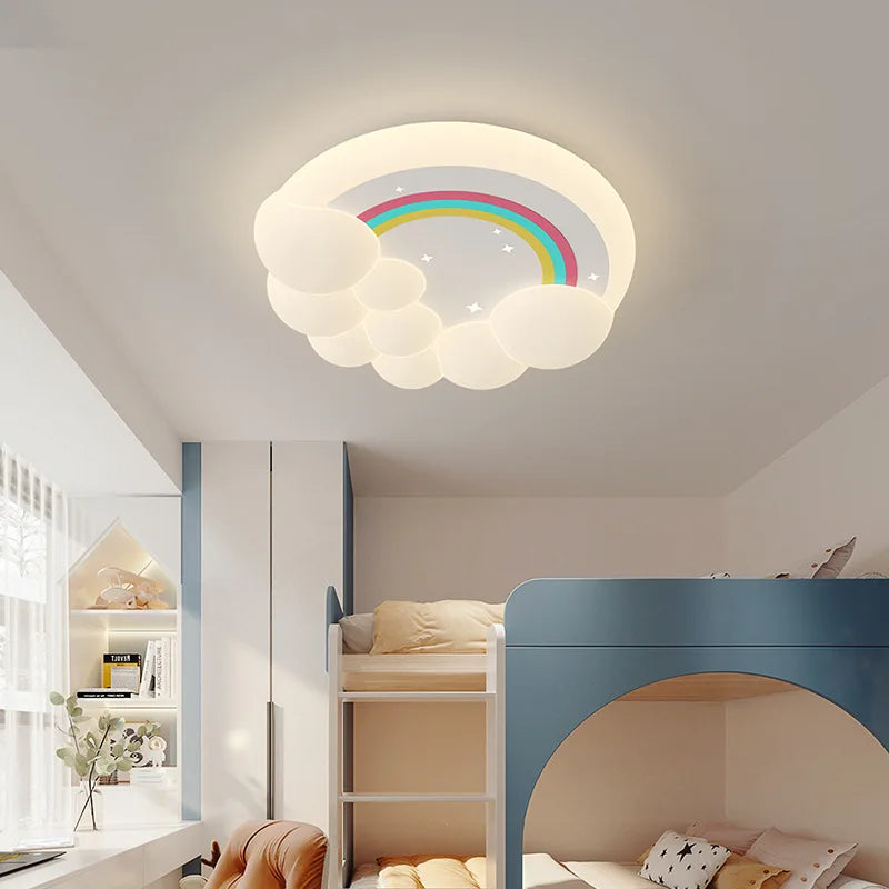 plafonnier led moderne nuages bulles pour chambre enfant