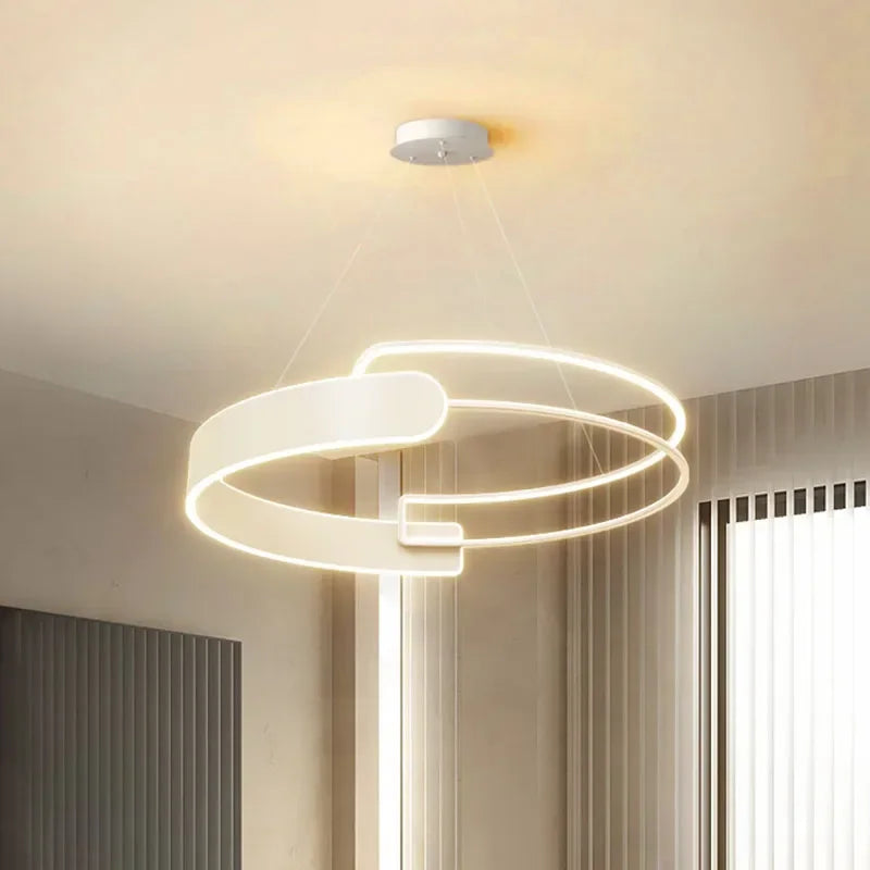 suspension moderne à led pour décoration intérieure réglable de luxe