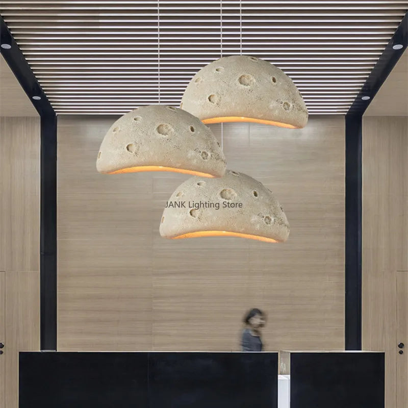 lustre led minimaliste wabi-sabi pour décoration loft et café