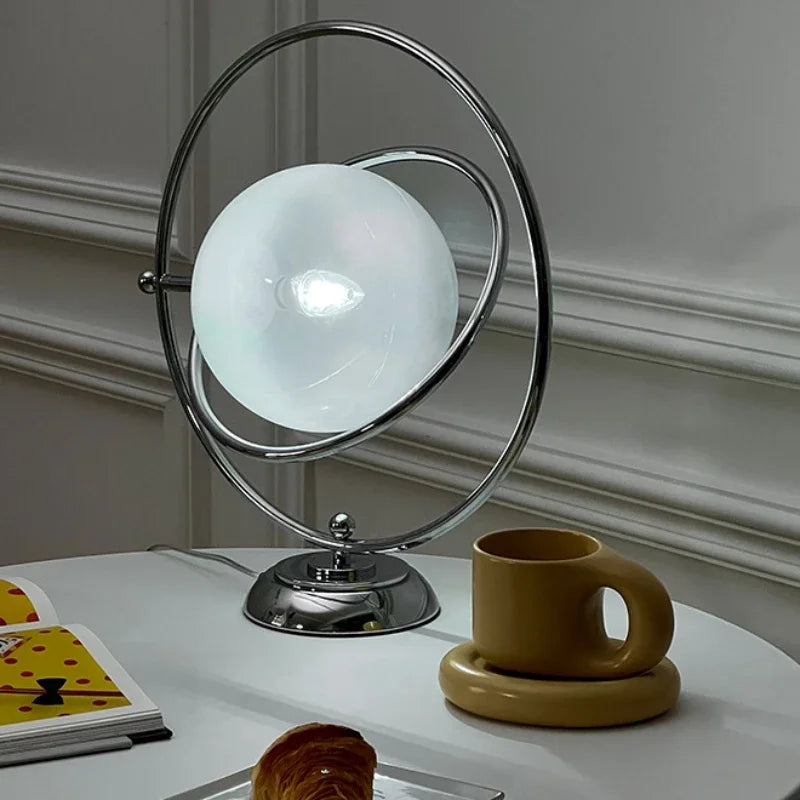 lampe de bureau design italienne en verre rotative élégante