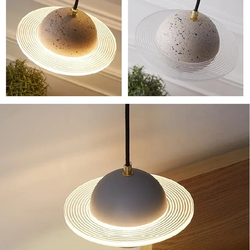 2024  New Hot Sale Resin Planet Pendant Lamp For Living Dining Room Restaurant Store Suspension Indoor Lighting Decor Luminaire