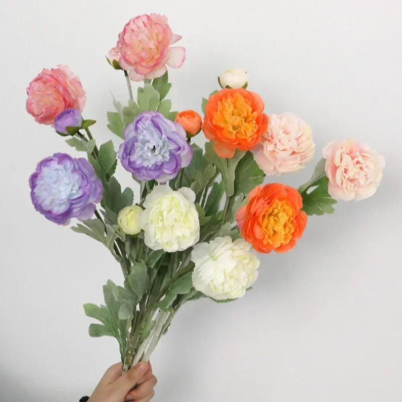 fleurs artificielles en soie pour décoration intérieure restaurant