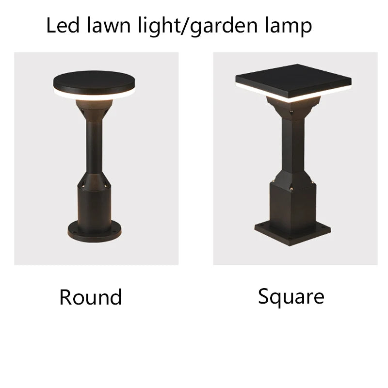 2022 customization column light waterproof lawn lamp courtyard outdoor floor landscape lamp LED Pillar lamp