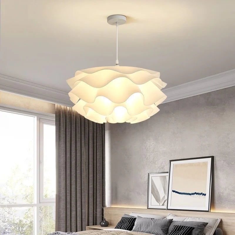 lustre moderne acrylique suspendu en forme de fleur led décoratif