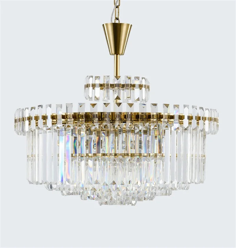 lustre moderne en cristal design haut de gamme pour intérieur élégant