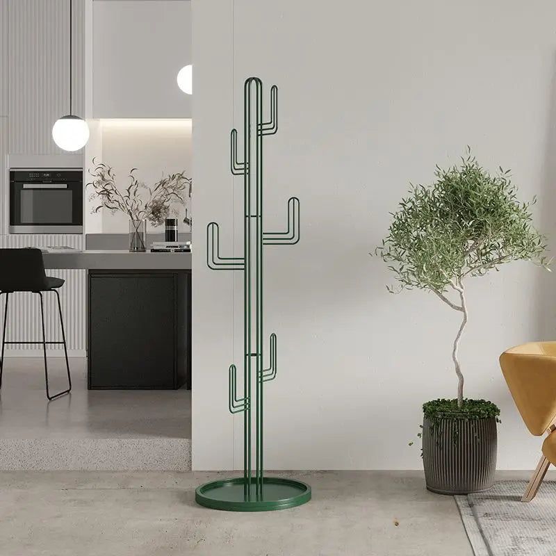 porte-manteau sur pied design moderne en forme de cactus