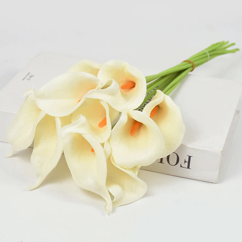 lot de fleurs artificielles lys calla pour mariage et décoration