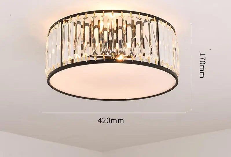 plafonnier moderne en cristal style européen lampes créatives à led