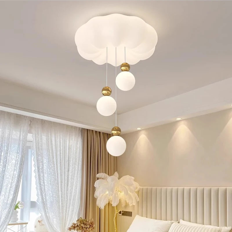 lustre moderne nuage pour chambre enfant romantique et chaleureux