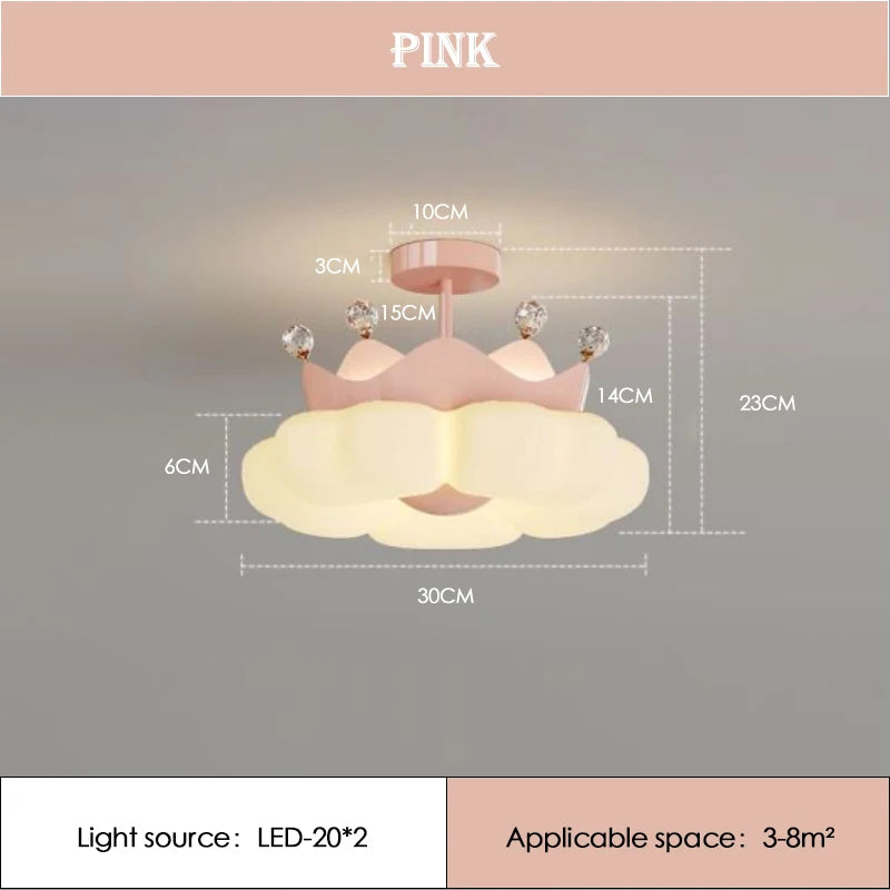 plafonnier romantique en forme de nuage pour chambre d'enfant