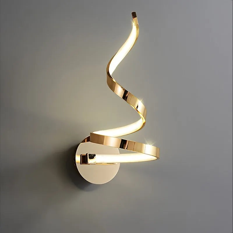 lampes led spirale modernes bande minimaliste fer