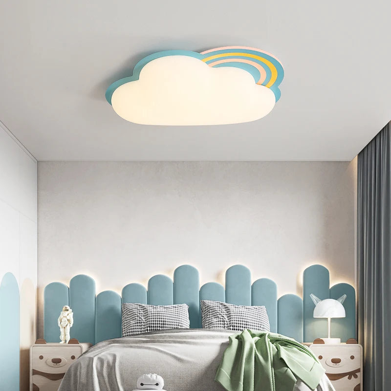 plafonnier nuage arc-en-ciel pour chambre enfant décor créatif