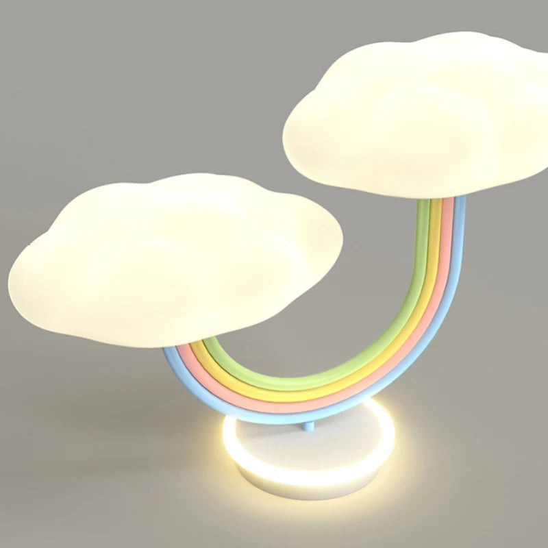 plafonnier LED nuage arc-en-ciel pour chambre enfant