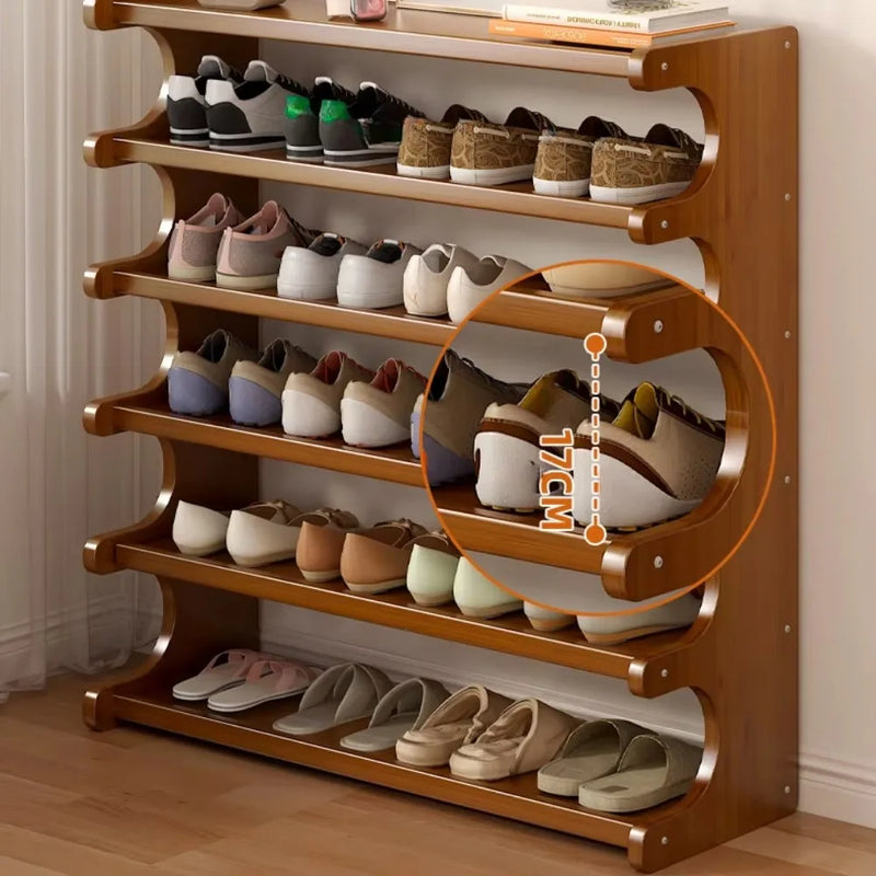 organisateur de chaussures à étagères peu encombrantes pour le rangement intérieur