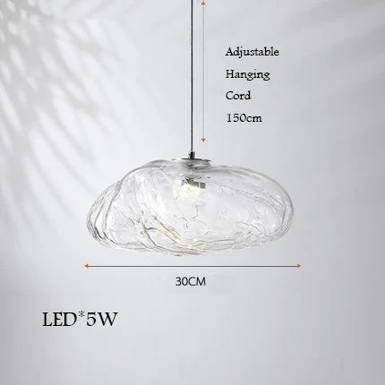 lustre en verre design nuage pour un intérieur créatif