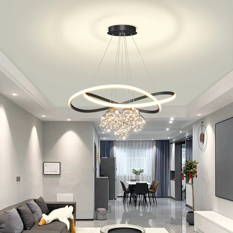 lustre moderne suspendu pour éclairage intérieur design élégant