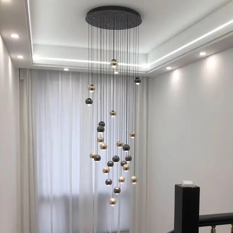 lustre sphérique led minimaliste de luxe pour hôtel