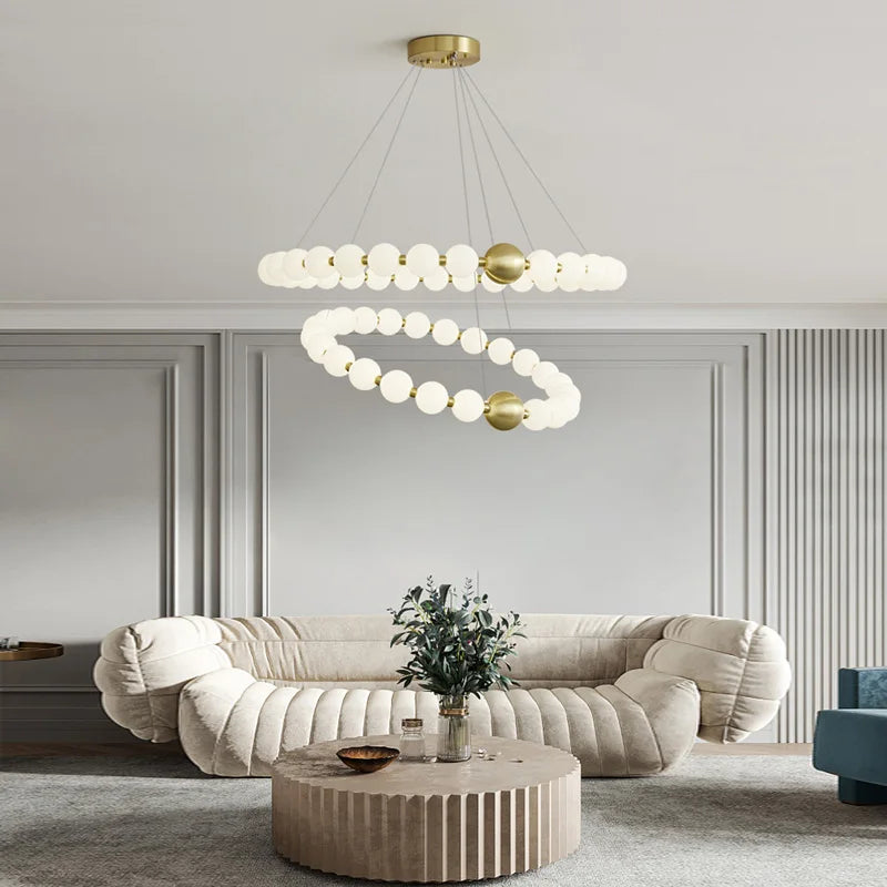 lustre led funky doré argenté pour éclairage intérieur décoratif