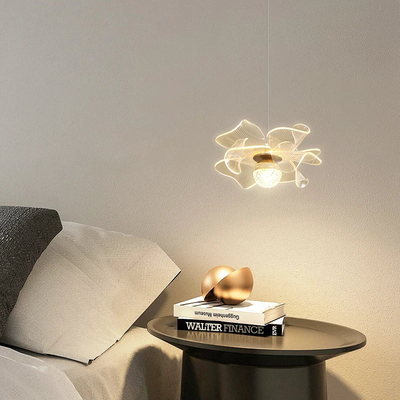 lustre de luxe minimaliste nordique avec suspensions en cristal