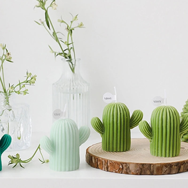 petites bougies parfumées en cire de cactus pour décoration intérieure