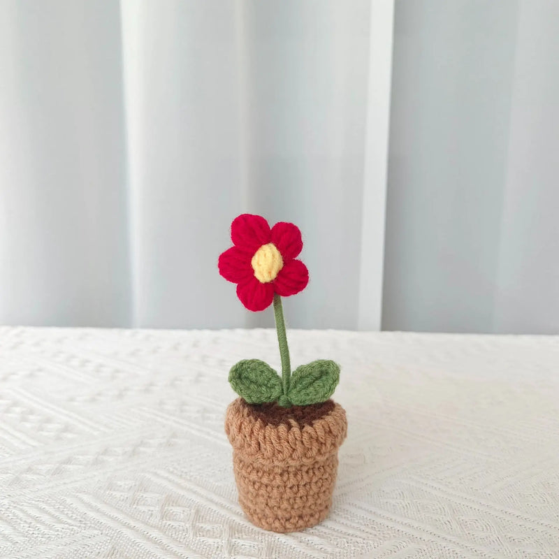 plante en pot tricotée à la main pour cadeau décoratif de saint valentin