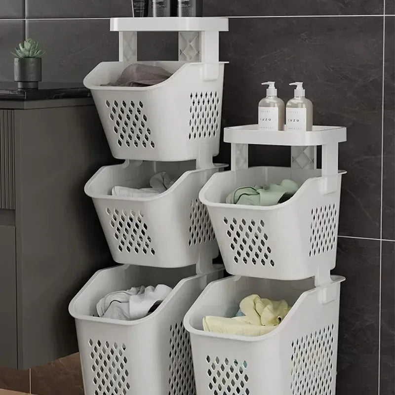 panier de rangement pour linge sale avec roulettes pratiques