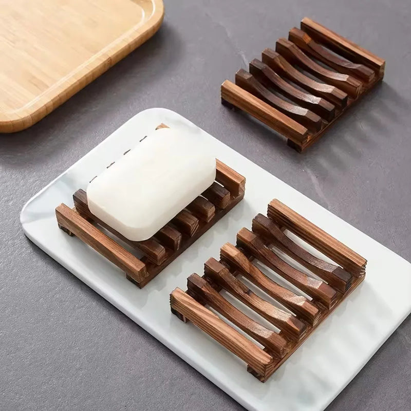 boîte à savon en bambou naturel pour salle de bain