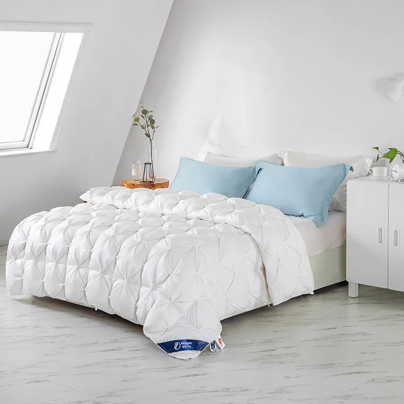 couette en duvet d'oie luxe 100 coton pour été et hiver