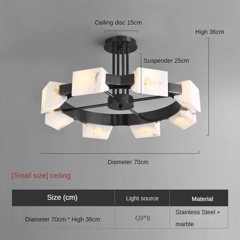 suspension moderne en marbre espagnol pour intérieur élégant