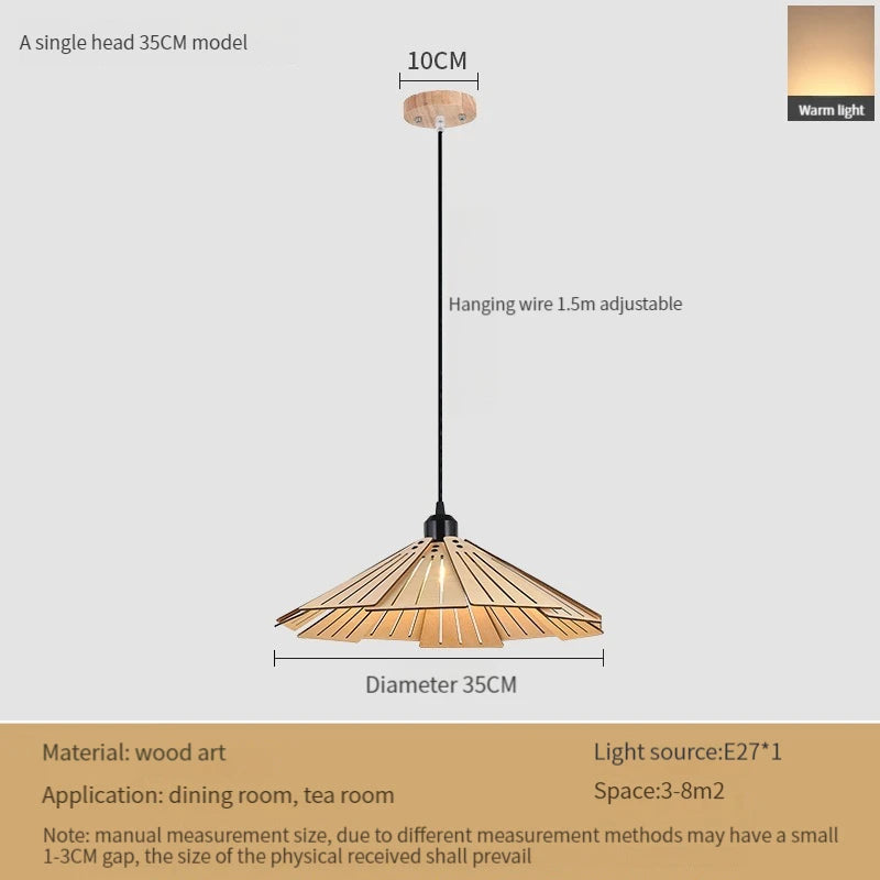 plafonnier en bois rétractable pour décoration intérieure lumineuse