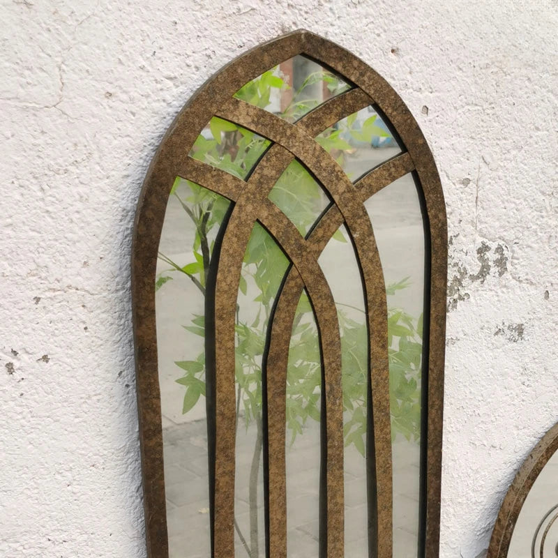 miroirs rétro nordiques en bois pour décoration artisanale murale