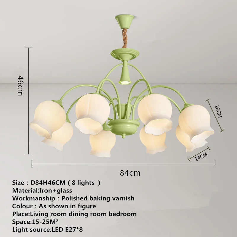 2023 Modern Green Hanging Ceiling Lamp LED Creative Aromatherapy Candle Design Pendant Chandelier Light For Home Bedroom