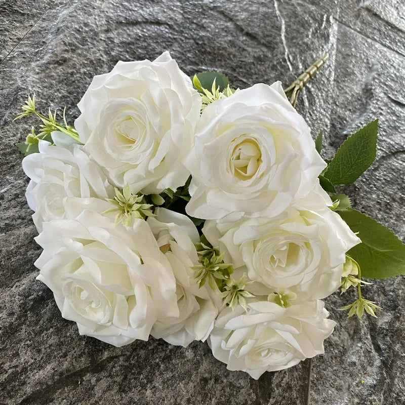 bouquet de roses artificielles décoratives pour événements et salles