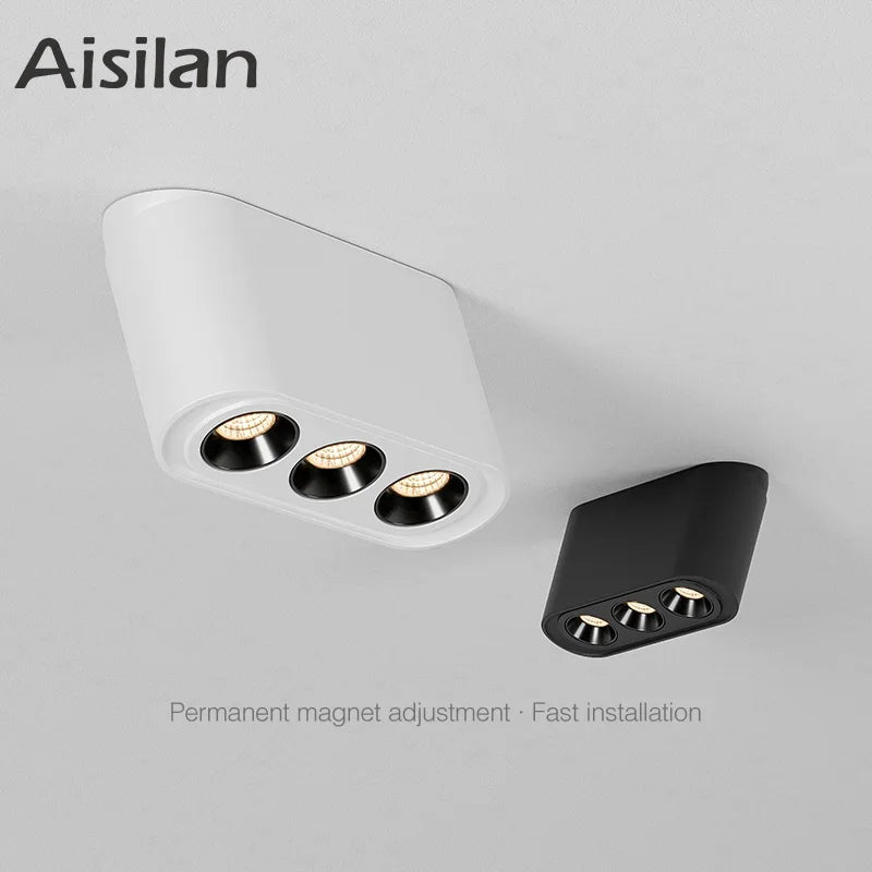 aisilan led plafonnier projecteur magnétique surface angle réglable