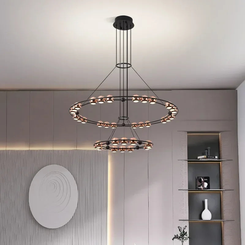 lustre led créatif italien en forme de haricot pour décoration intérieure