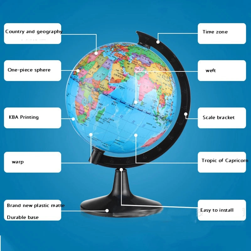 petit globe terrestre rotatif pour apprendre la géographie