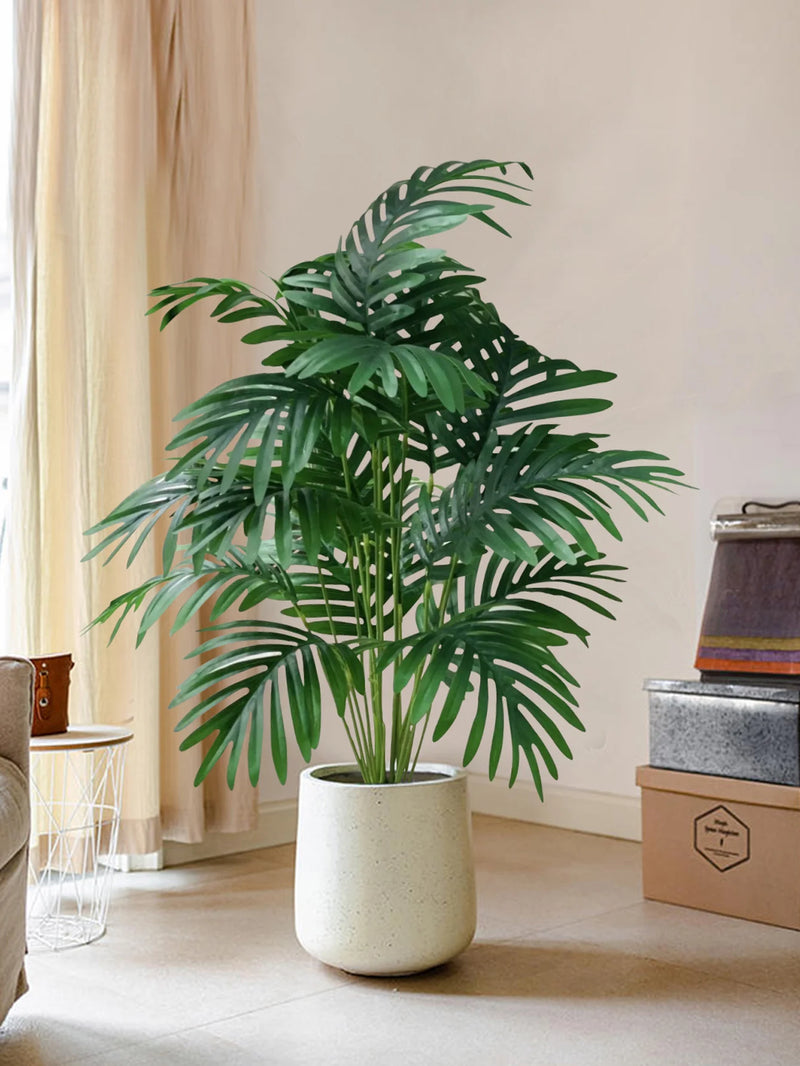 palmier artificiel avec feuilles tropicales pour décoration intérieure